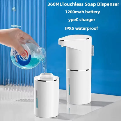 Revolutionary Automatic Foam Soap Dispenser - Wall-Mounted, Contactless, and Rechargeable with Type-C Power