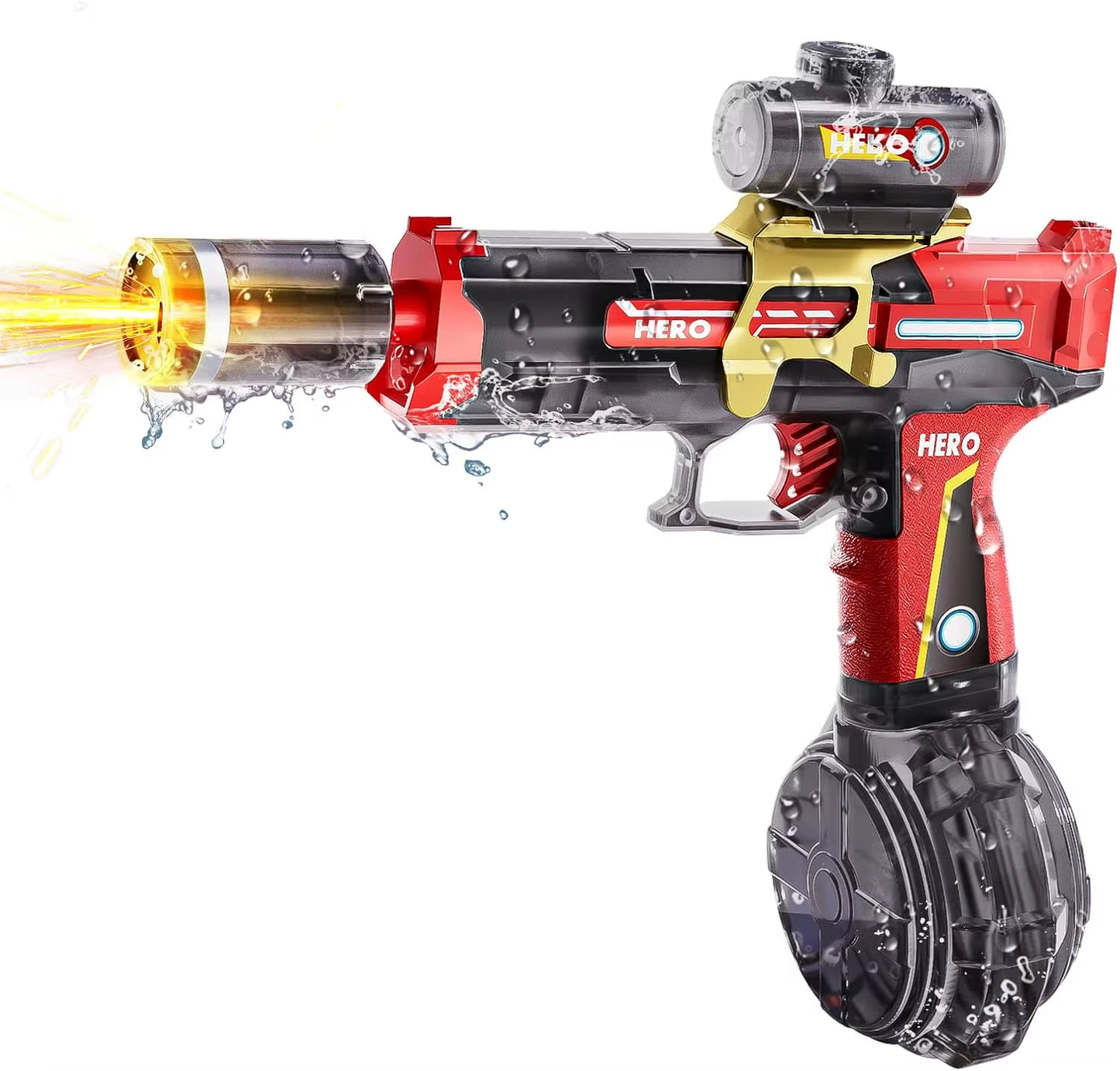 Automatic Electric Water Gun with LED Light, Long Range for Adults & Kids Summer Outdoor Fun