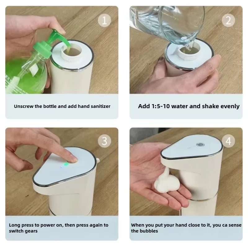 Revolutionary Automatic Foam Soap Dispenser - Wall-Mounted, Contactless, and Rechargeable with Type-C Power