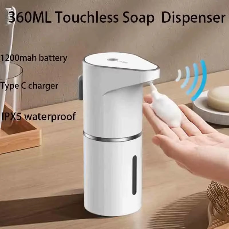 Revolutionary Automatic Foam Soap Dispenser - Wall-Mounted, Contactless, and Rechargeable with Type-C Power