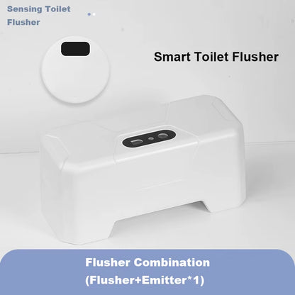 Automatic Toilet Flush Button Induction Toilet Flusher External Infrared Flush Smart Home Kit Smart Toilet Flushing Sensor