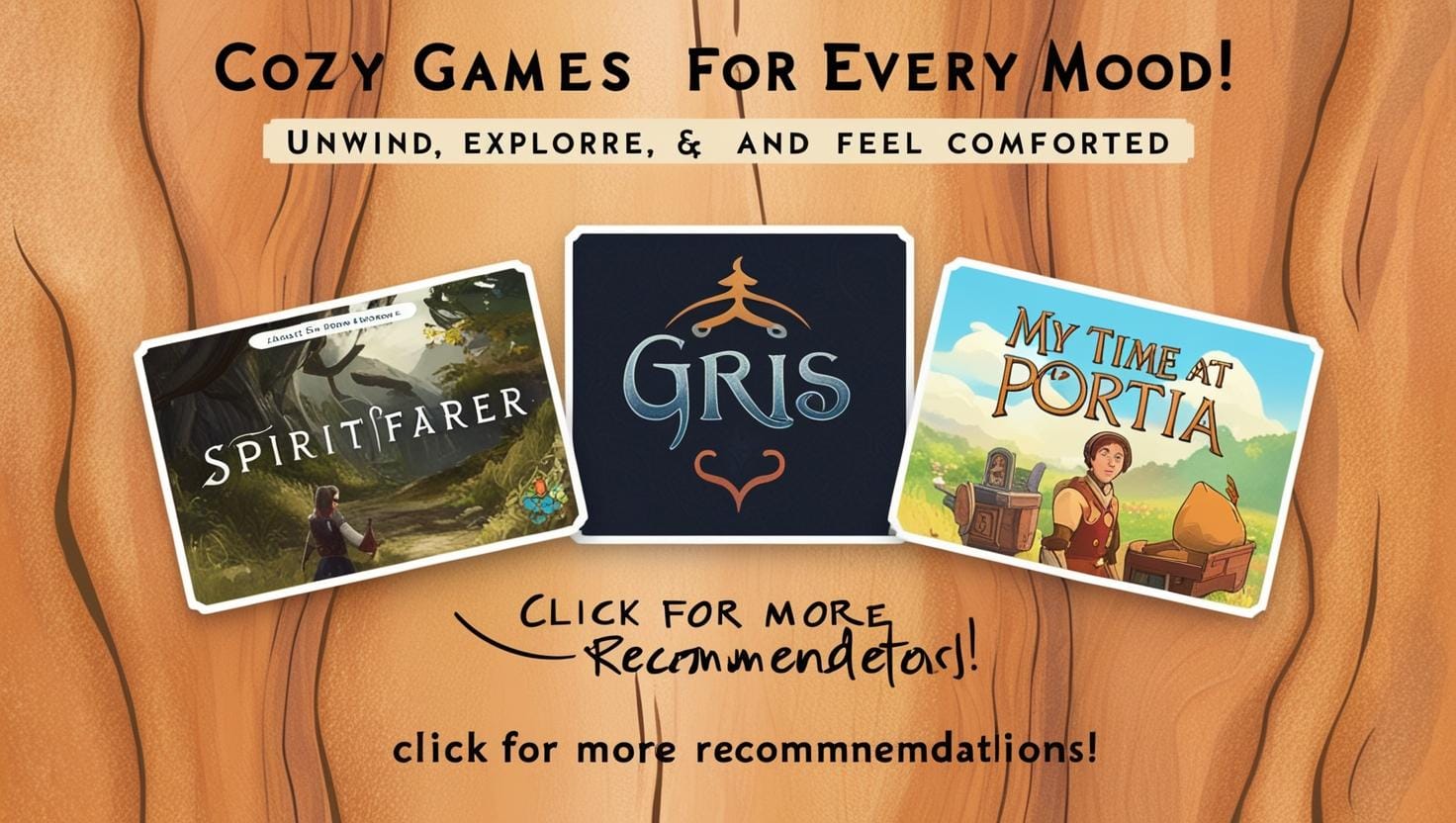 Cozy games recommendation