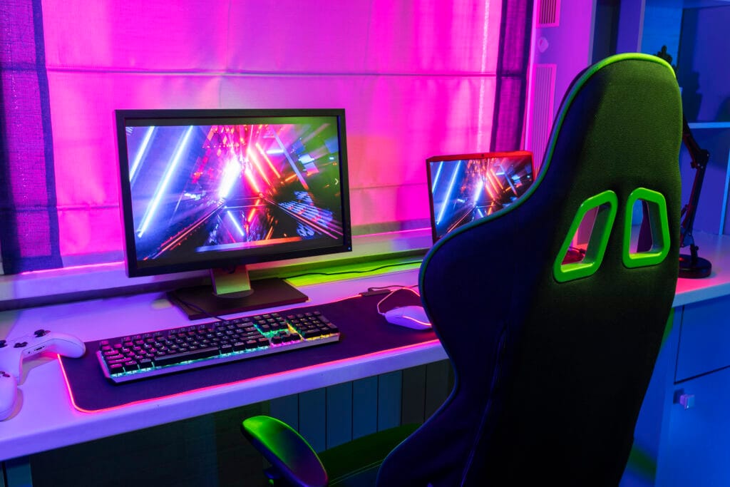 gaming-setup-with-computer-chair